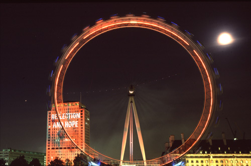 The Eye at night.